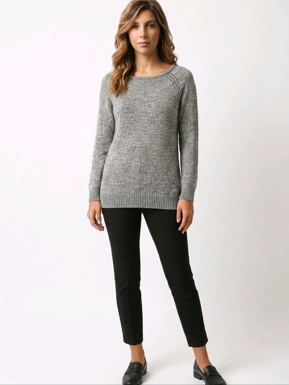 Forever 21 Gray Marled Crewneck Sweater